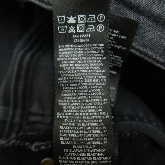 7 For All Mankind Jeans Women's 27 Gray Mid-Rise Skinny 28" Inseam Distressed - Picture 11 of 16